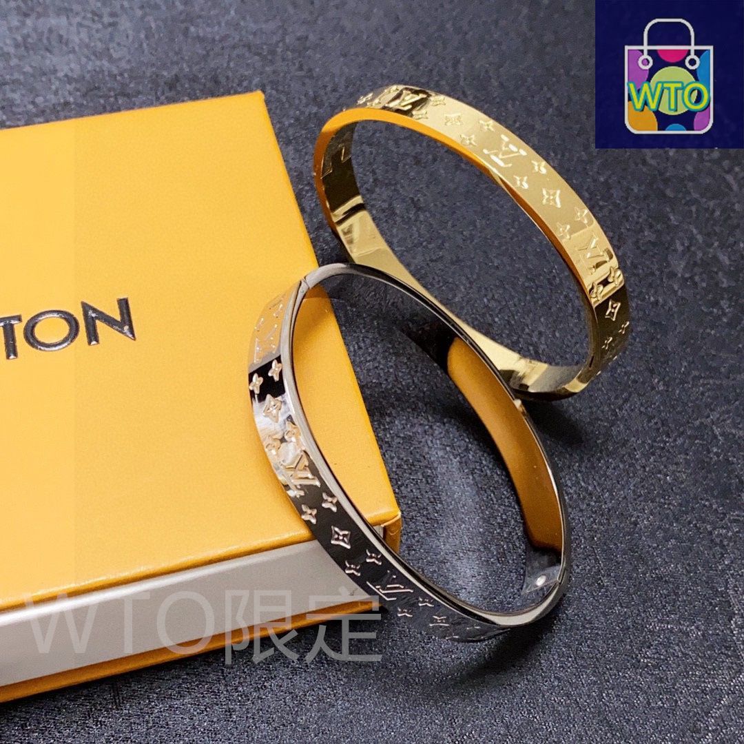 LV プリントレザーブレスレット??ルイ・ヴィトン-WTO輸入2