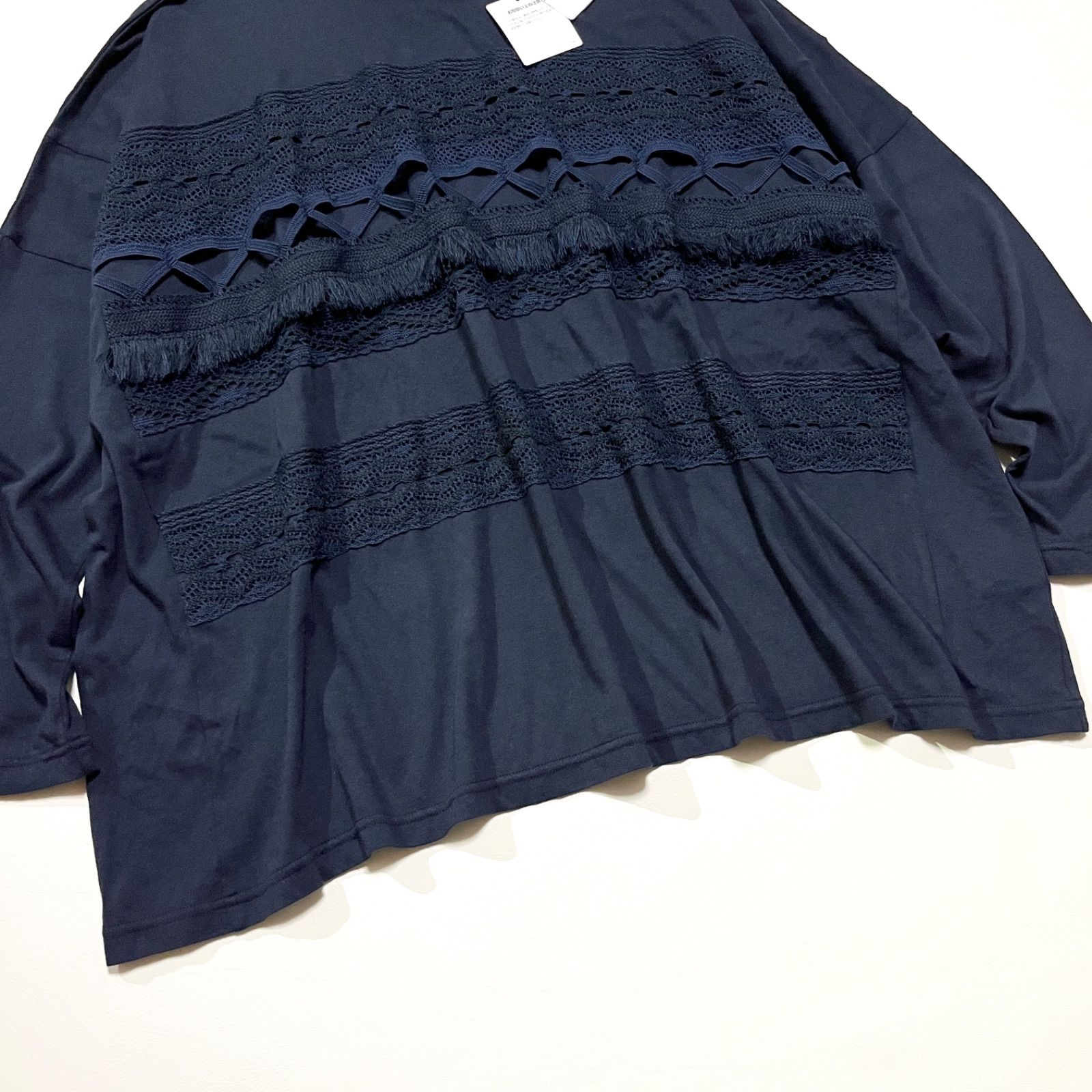 フリンジ刺繍総柄