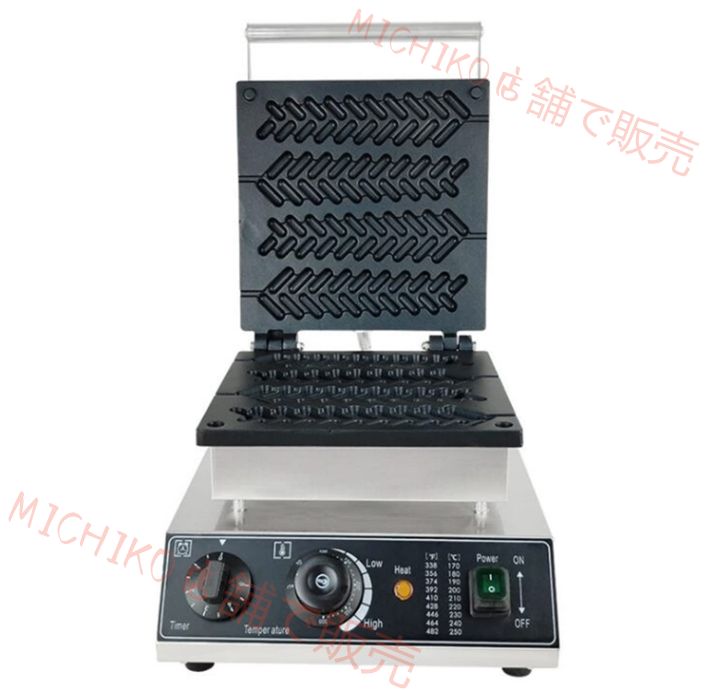 商用電気ワッフル メーカー 4PCS 小麦タイプ ワッフル マシン 1600W ワッフル製造機 プラスの効果と効果