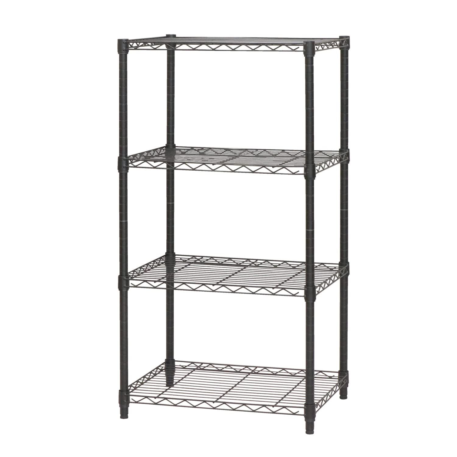 数量 エイアイテック AITECH スチールラック キャスター付 4段 幅60cm 黒 ブラック NERO-6012 BK