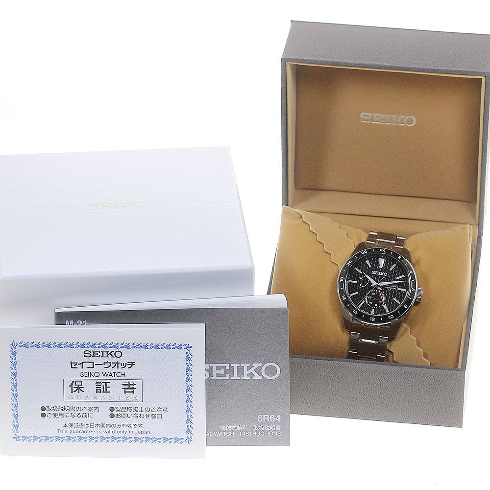 セイコー SEIKO SARF005/6R64-00C0 プレザージュ GMT 自動巻き メンズ良品箱・保証書付き_835119 - メルカリ