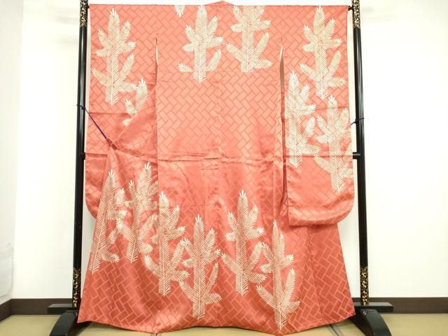 平和屋着物○訪問着 松竹梅 金銀彩 鬼しぼ縮緬 正絹 逸品 AAAY6506zg