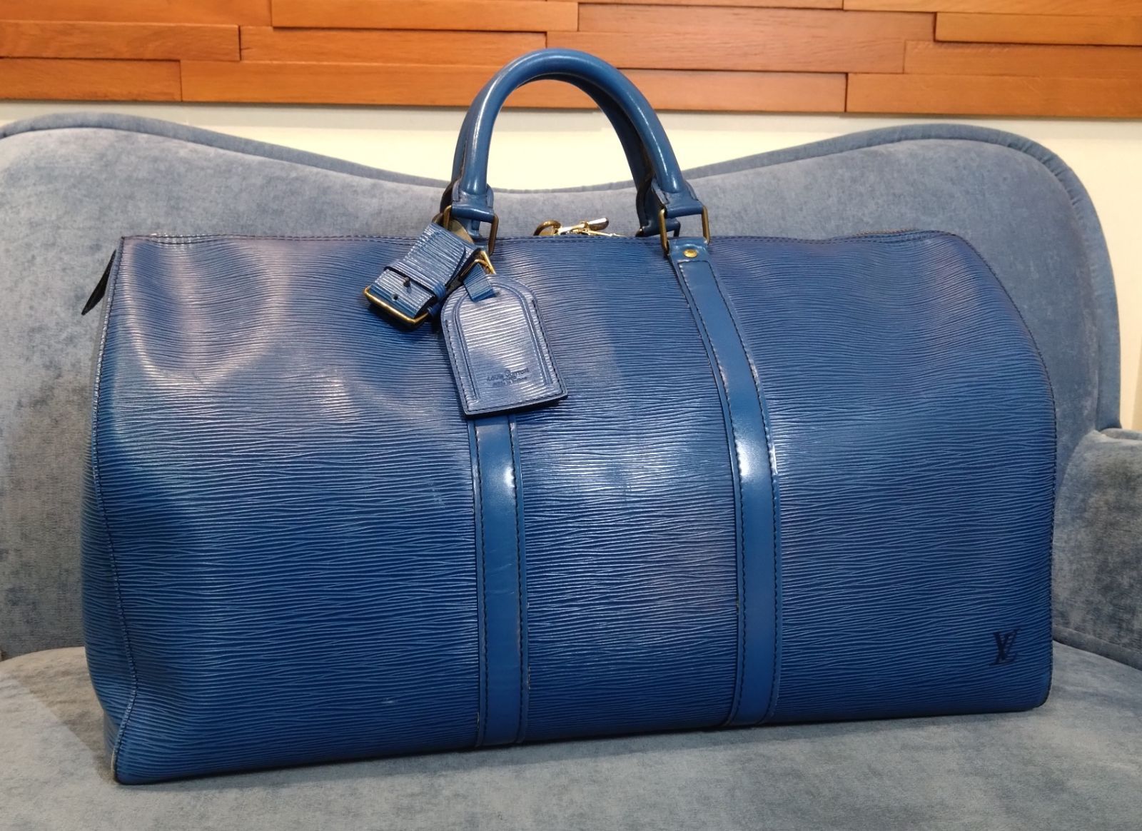 NA04466 LOUIS VUITTON ルイヴィトン エピ キーポル 50 ボストンバッグ ブルー M42965