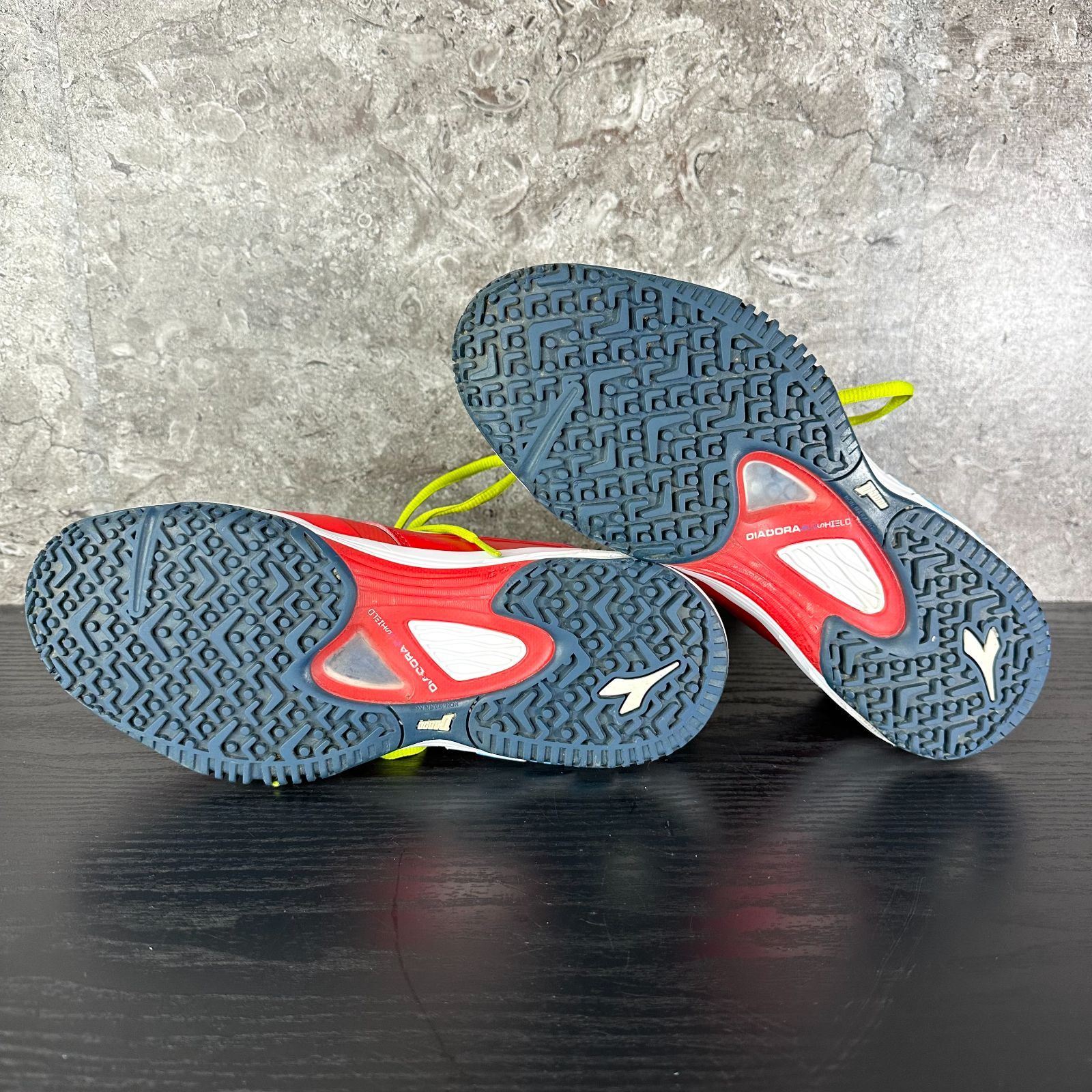 入手困難 ディアドラ スピード ブルーシールド フライ2 テニスシューズ 美品 入手困難 ディアドラ スピード ブルーシールド フライ2 テニスシューズ