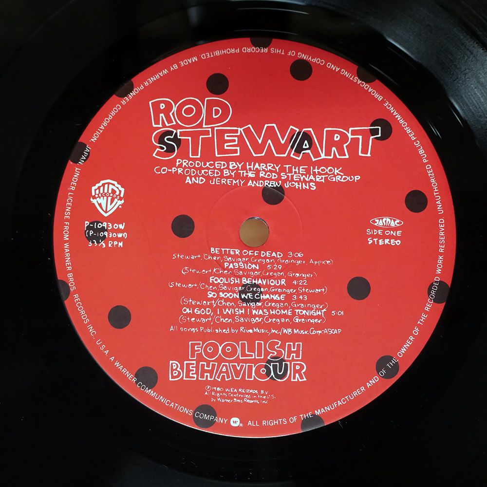 帯付き 国内盤 ロッドスチュワート/パンドラの匣/WARNER P10930W