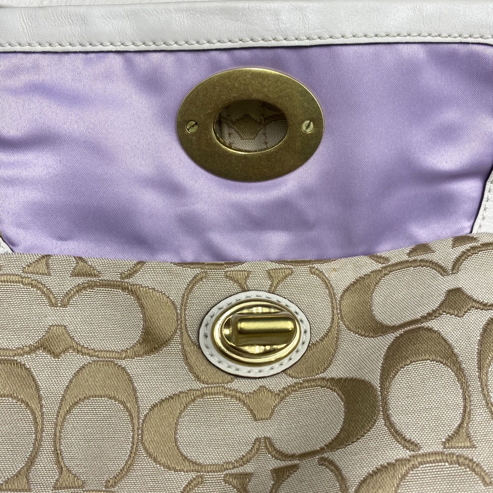 66 良品 COACH コーチ 13606 トートバッグ シグネチャー ベージュ