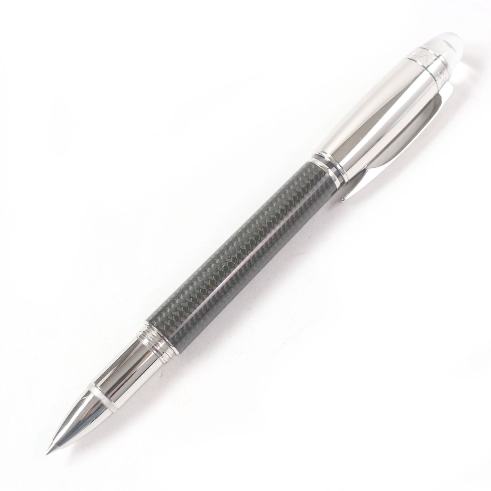 □MONTBLANC モンブラン スターウォーカー アルティメットカーボン キャップ式 ボールペン シルバー チャコール ケース付き ドイツ製 メンズ
