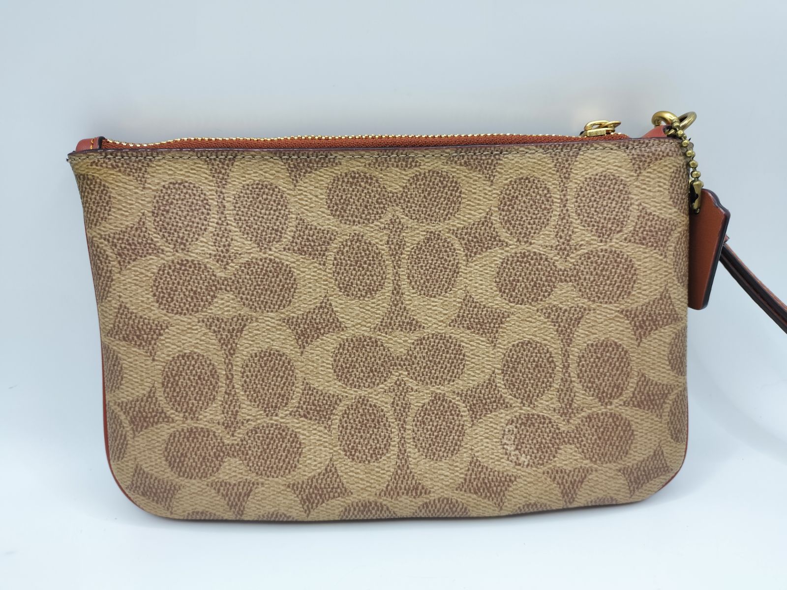 良品 629 コーチ ポーチ シグネチャー キャンバス ボルドー 未使用に近い】 コーチ COACH ポーチ シグネチャー キャンバス