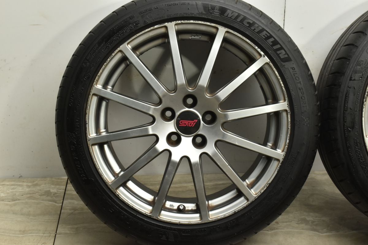 【希少】 STI 純正 オプション 17in 7.5J +48 PCD100 ミシュラン 225/45R17 フォレスター インプレッサ スタッドレス用にも BRZ レガシィ 