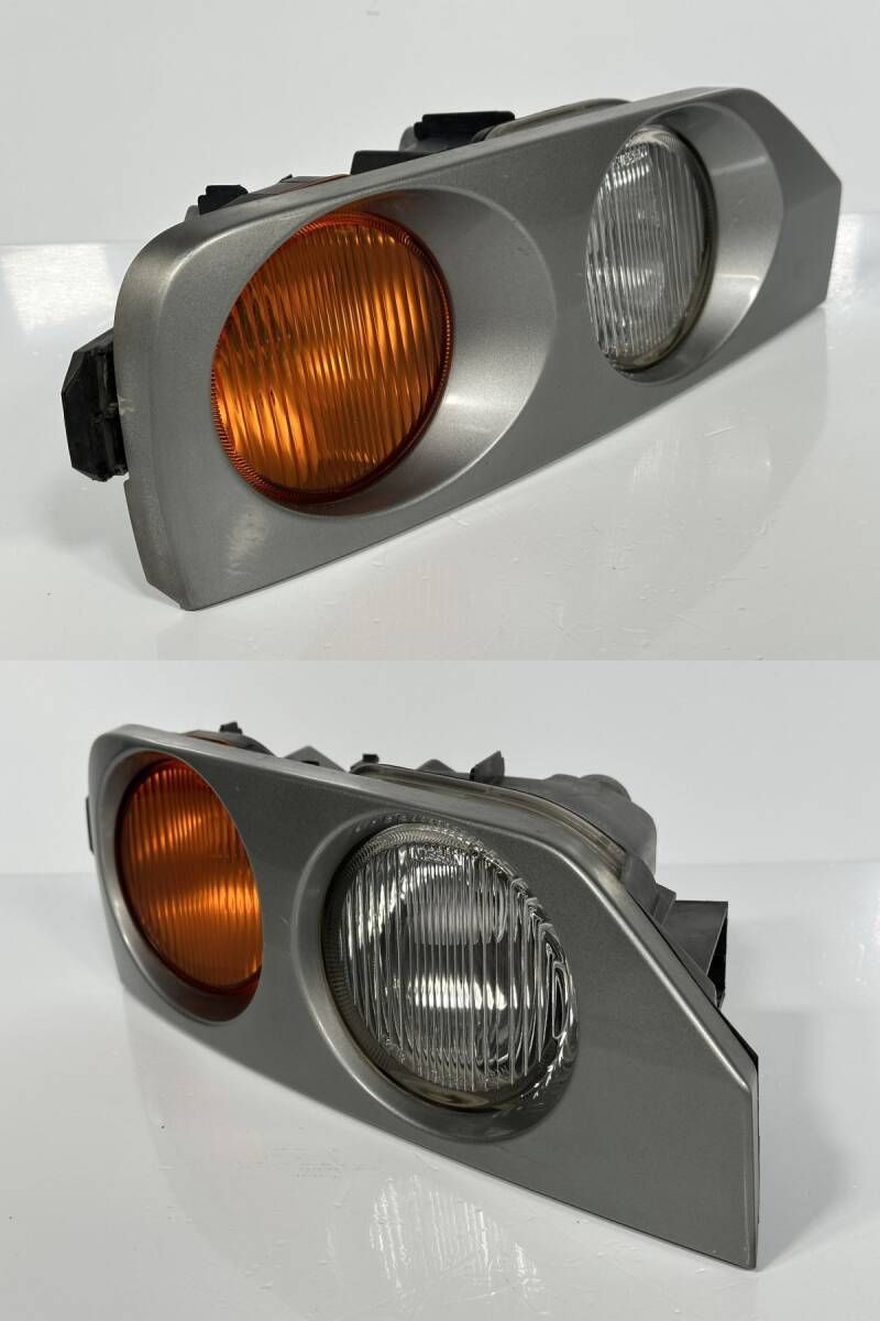 R33系 スカイライン HR33 ECR33 後期 純正 左右フォグランプ フォグライト Assy シルバーメタ 114-66239R 114-66239L 管理27446