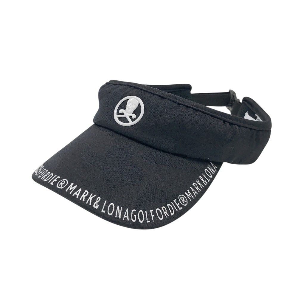 超美品】レザレクション サンバイザー 白×黒 チェック ロゴ刺しゅう