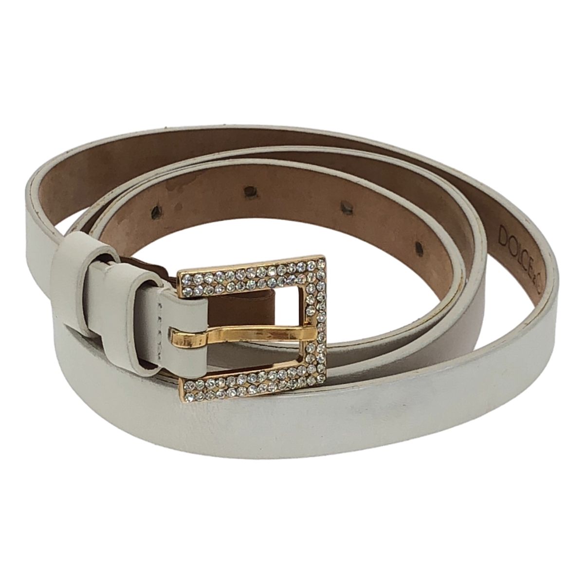 DOLCE&GABBANA ベルト ストーン ☆ドルガバ☆ベルト（パール、ライン