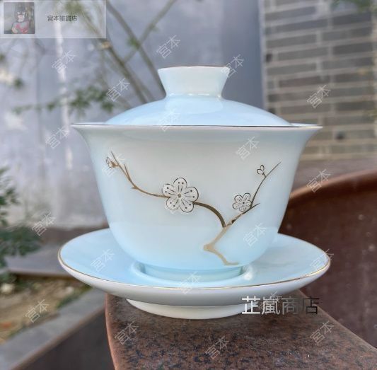 未使用品中国茶器景徳鎮陶磁器蓋碗茶碗 - メルカリ