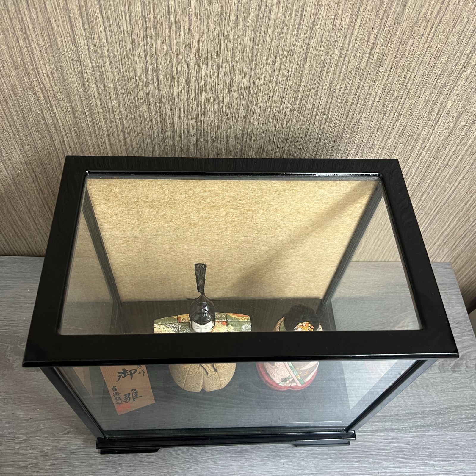 OT1【中古品】【詳細不明】雛人形 木目込人形 一秀作 御雛 透明ケース付き