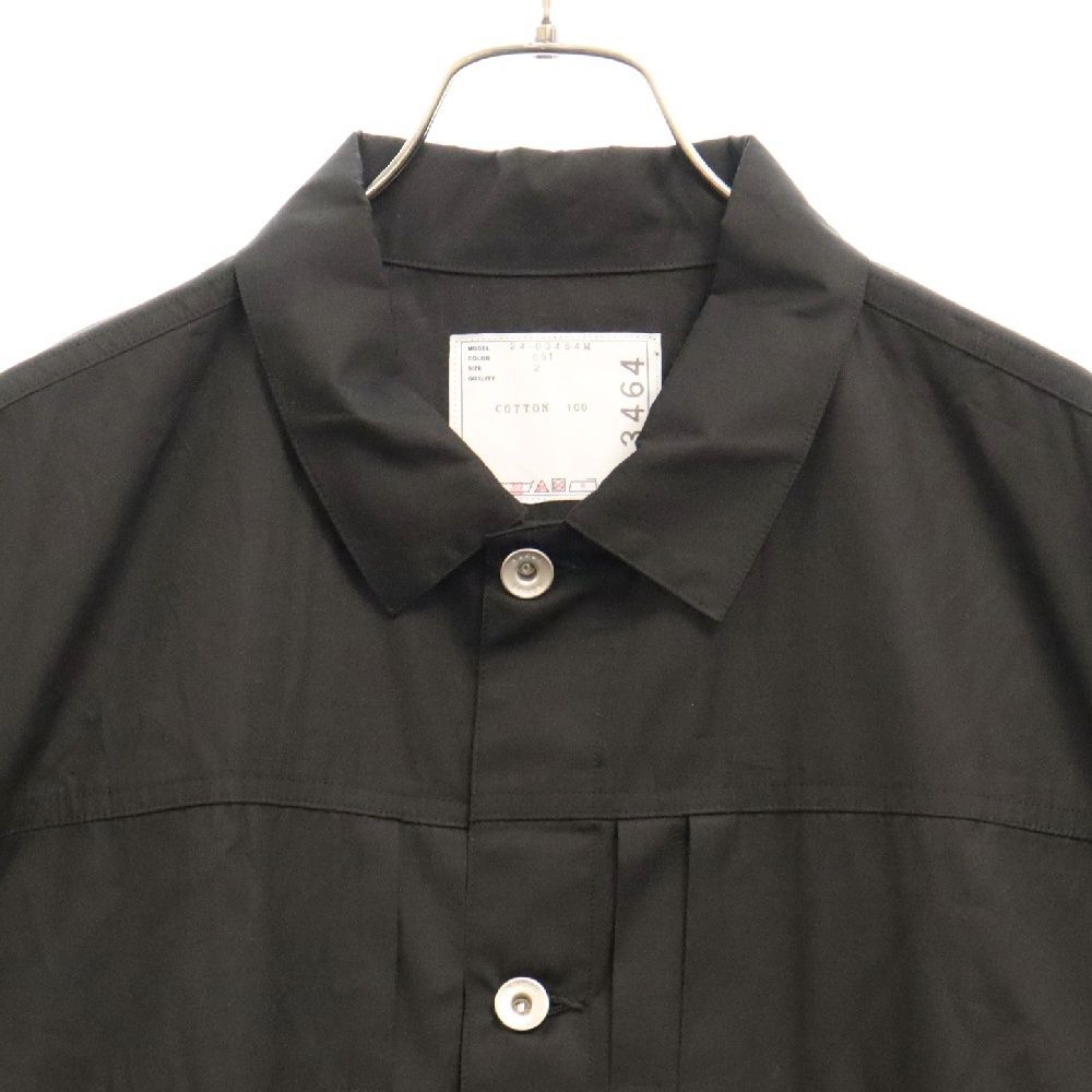 Sacai (サカイ) 24SS COTTON POPLIN SHIRT JACKET 1st型 コットンポプリンシャツジャケット ブラック  24-03464M - メルカリ