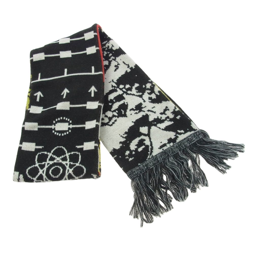 FENDI フェンディ マフラー グレー ウール ズッカ柄 ニット ストール