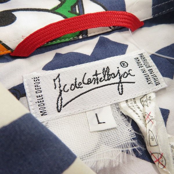 CASTELBAJAC カステルバジャック LOONEY TUNES 1996 刺繍 ブラウス シャツ トップス レディース コットン イエロー 44 ヴィンテージ s カステルバジャック Castelbajac 長袖 シャツ L 紺 白 マルチ