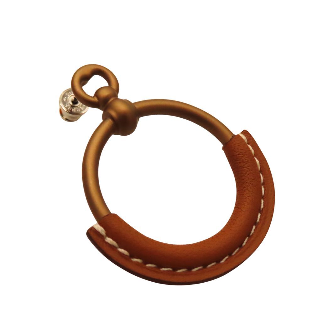 中古】HERMES エルメス ループ ピアスPM グラン ゴールト ヴォー
