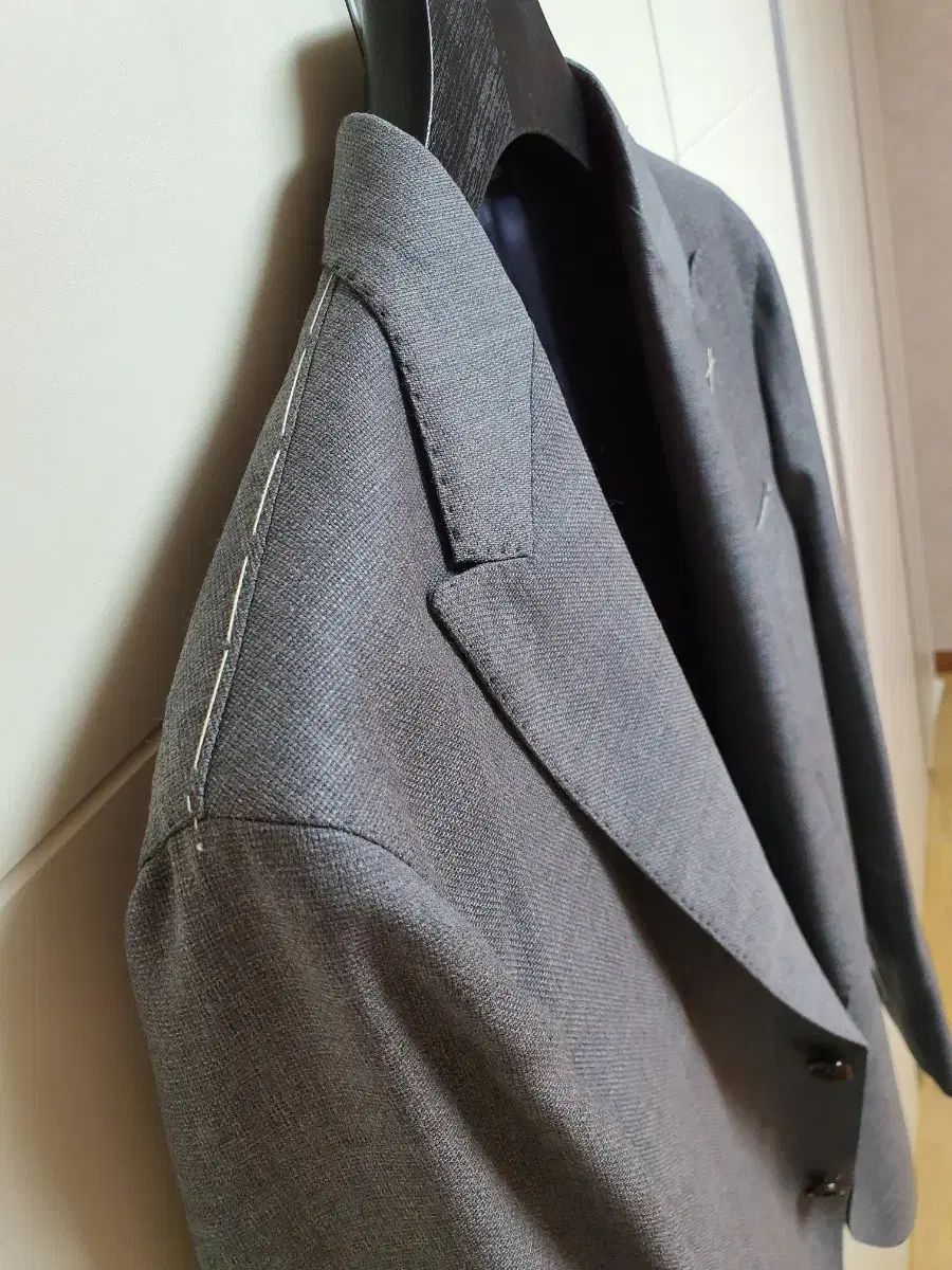イザイア テーラードジャケット グレー ウール 44 イタリア製 ISAIA
