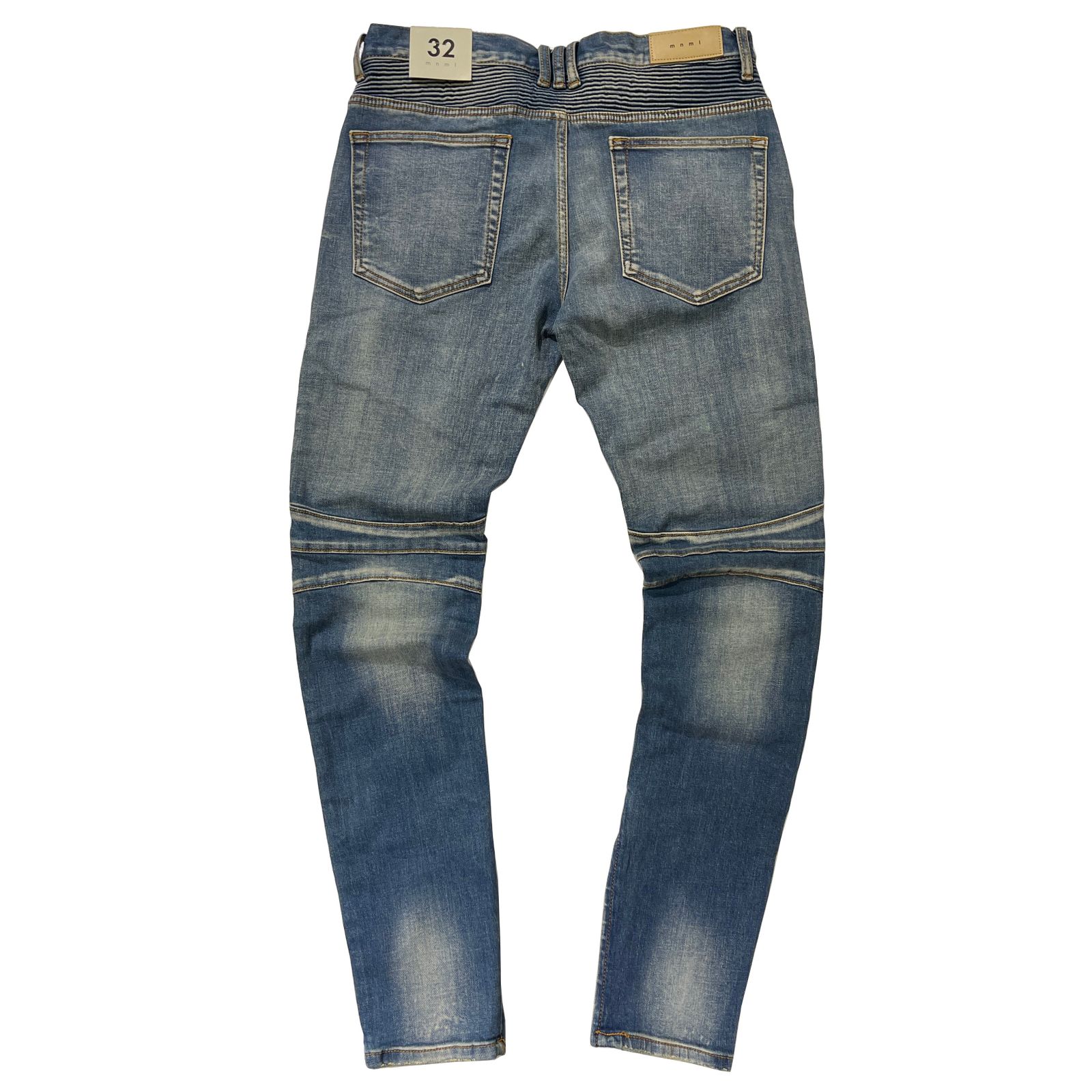 mnml M14 バイカー スキニー デニム パンツ ブルー STRETCH DENIM BLUE 