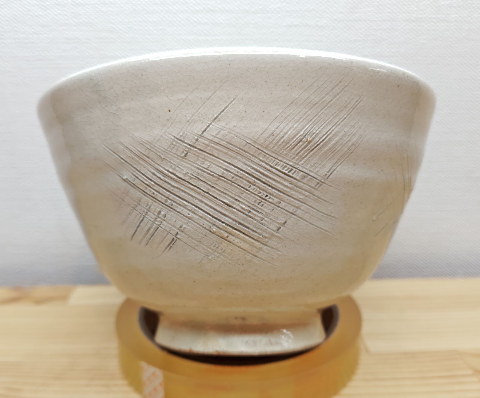 逢絢亭 茶道具 茶碗 高麗 金海写 猫搔手茶碗 廣州窯 共箱入り