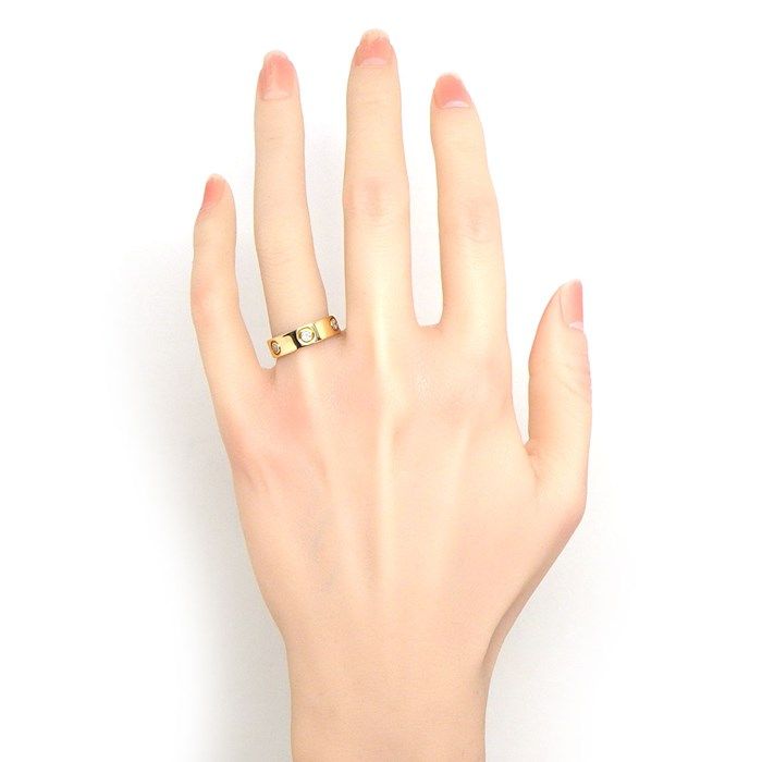 カルティエ Cartier リング ラブ フル 6ポイント ダイヤモンド K18YG  