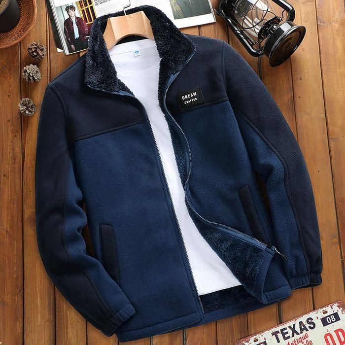 ジャケット ボアジャケット フリース メンズ ブルゾン 冬服 裏ボア 裏起毛 アウター 秋冬 冬服 防寒着 厚手 ボアブルゾン ITuO246