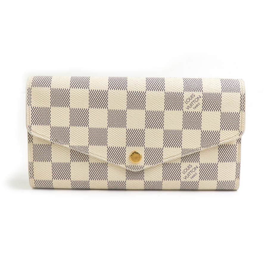 ルイ ヴィトン LOUIS VUITTON 長財布 ダミエアズール ポルトフォイユ サラ