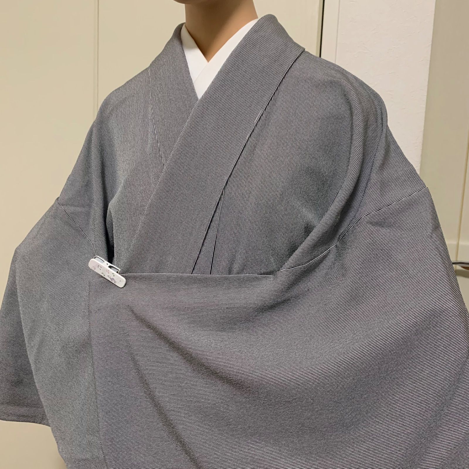 R-1289 着物 単衣 小紋 裄65センチ 絹 レディース 一部しつけ糸 R-1289 着物 単衣 小紋 裄65センチ 絹 レディース 一部しつけ糸