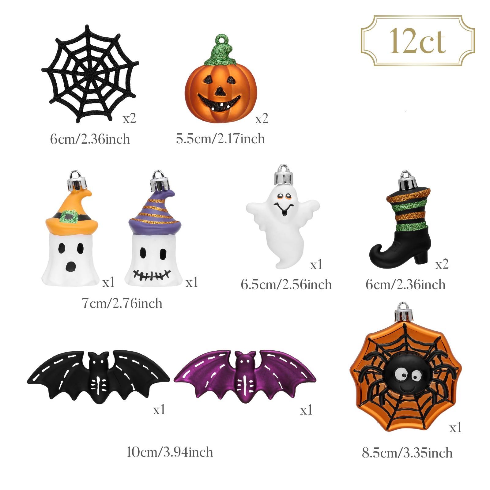 在庫セール】オーナメント 12個入り 可愛い ハロウィン 飾りつけ