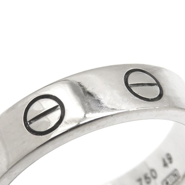 カルティエ Cartier リング 指輪 ミニラブリング 1Pダイヤ K18WG