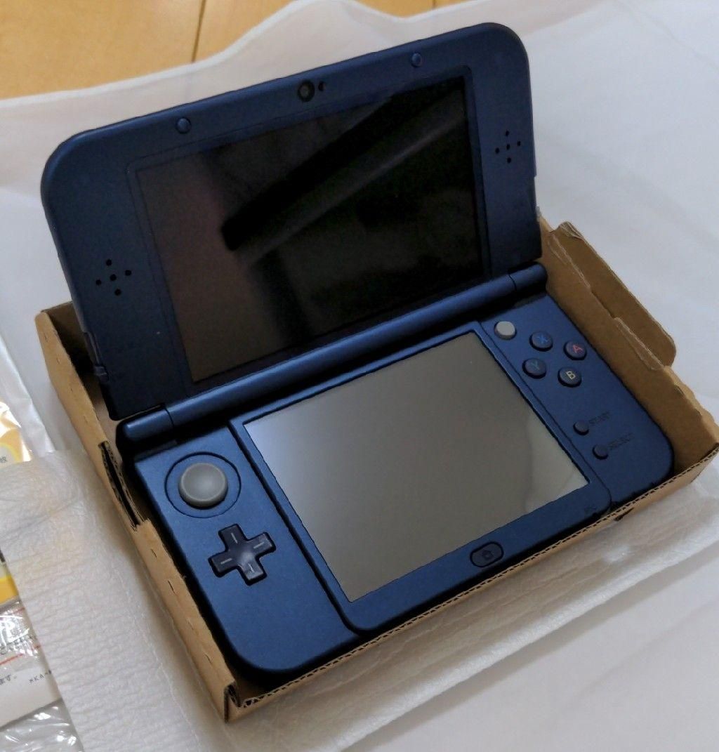 動作品 Newニンテンドー3DS LL 本体 メタリックブルー 青 充電器付き任天堂