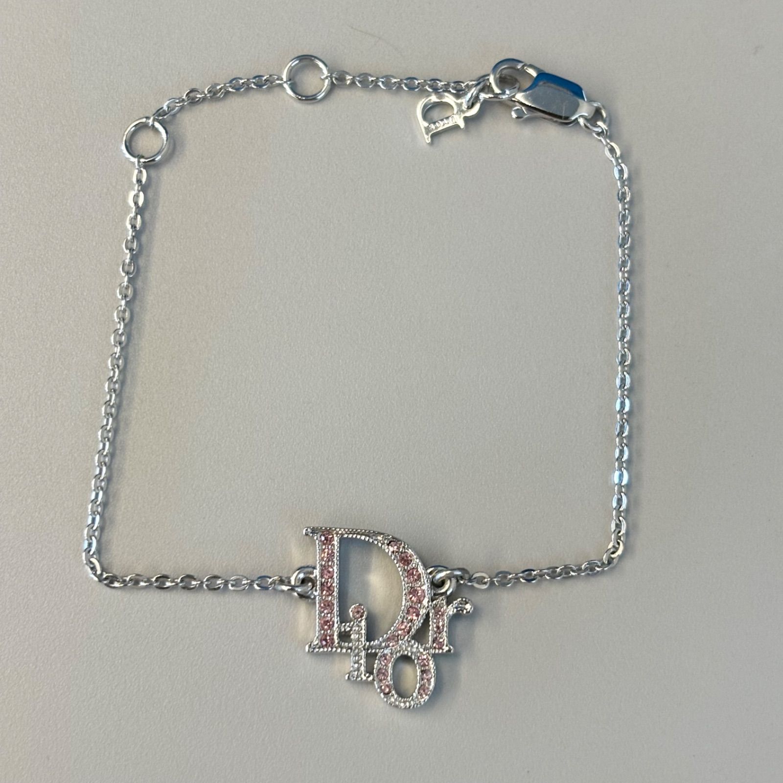 【極美品】クリスチャン　ディオール　Dior ストーン　ロゴ　ブレスレット Christian Dior(クリスチャンディオール) DIOR ロゴ ライン