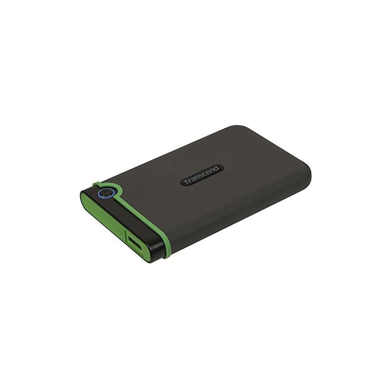 Transcend ポータブルHDD 1TB 耐衝撃 スリムタイプ USB3.1 Gen1 アイロングレー 3年 TS1TSJ25M3S 1