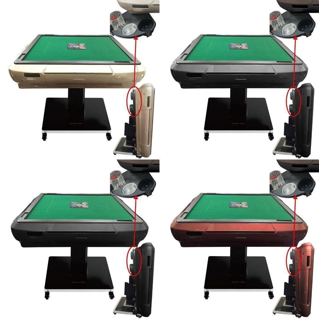 R2129全自動麻雀卓 家庭用 折りたたみ 麻雀卓 33mm マットワインレッド