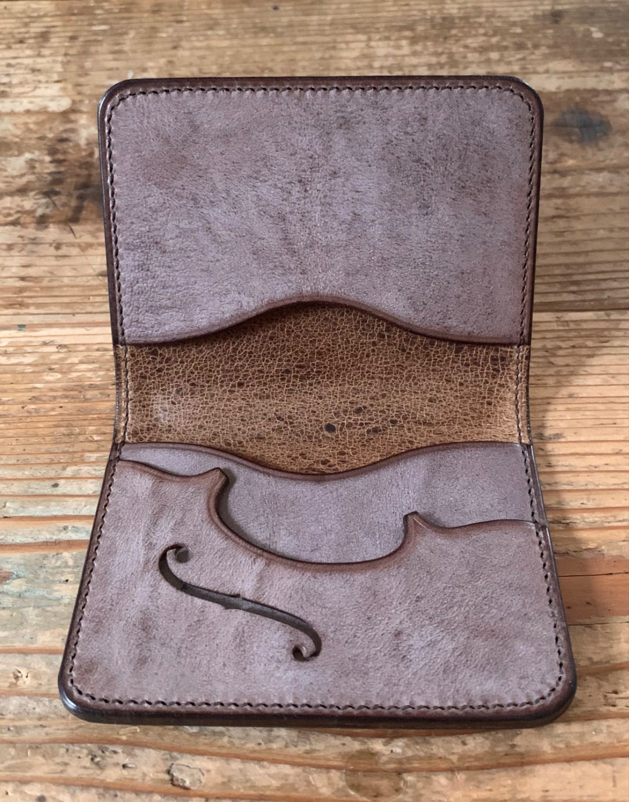 手縫い名刺入れ 姫路黒桟革031 手縫い名刺入れ 姫路黒桟革031 手縫い