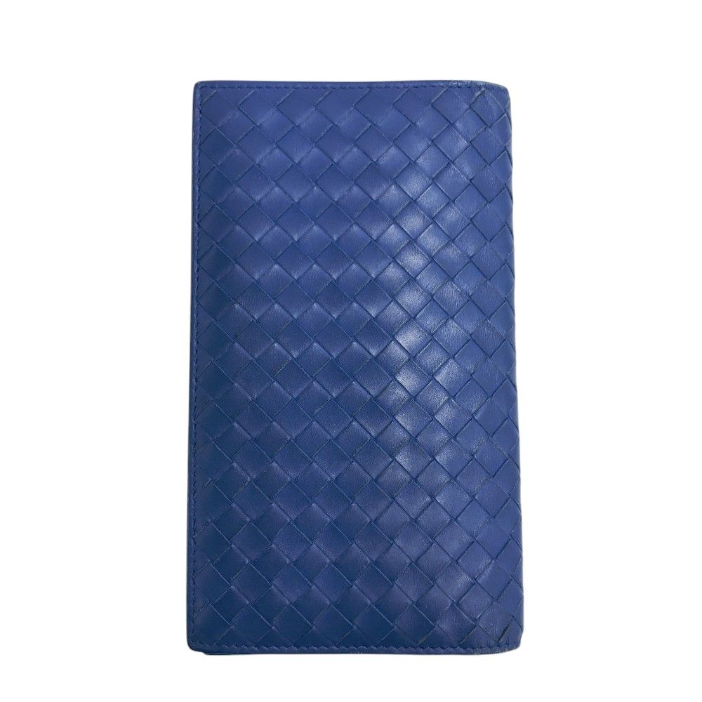 BOTTEGA VENETA ボッテガ ヴェネタ 長財布 イントレチャート ブルー系