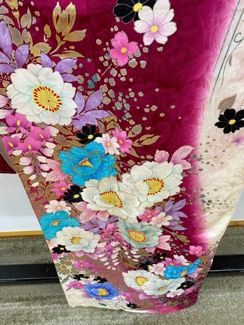 振袖 金彩 銀彩豪華 刺繍 紋意匠 身丈 157cm 撥水加工済 MO2900 - メルカリ