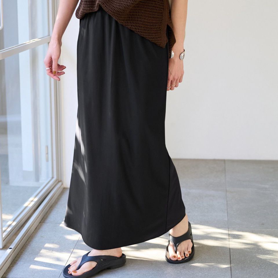 FRAMeWORK クールタッチナイロンジャージーマーメイドスカート FRAMeWORK (フレームワーク) クールタッチナイロンジャージー