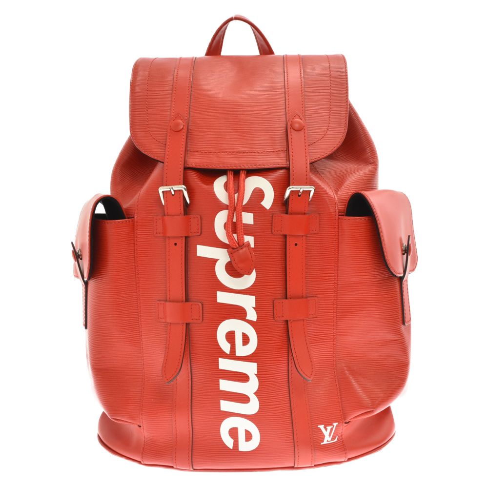 SUPREME (シュプリーム) 17AW ×LOUIS VUITTON Christopher Backpack PM ルイヴィトン クリストファー  バックパック リュック M53414 レッド - メルカリ