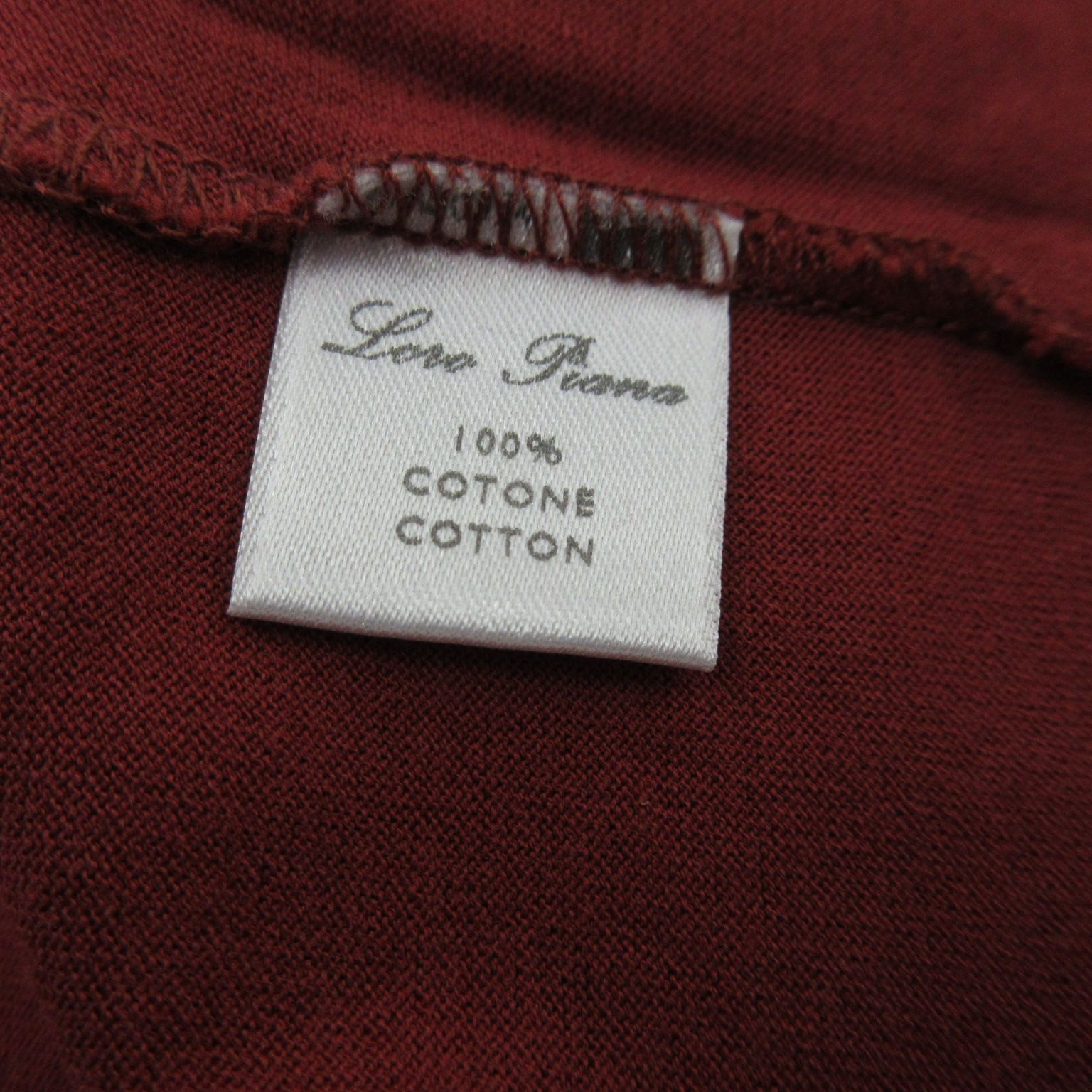 Loro Piana ロロピアーナ Lサイズ ポロシャツ 半袖 ボルドー 赤系 Loro