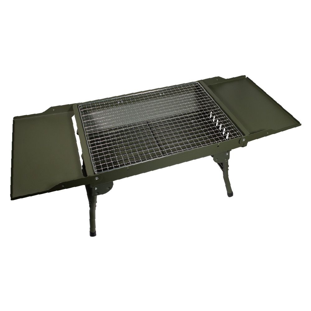 サイドテーブル付き BBQ グリル Pine Field キャンプ アウトドア ファミキャン ソロキャン 登山 BBQ 焚き火 調理 便利