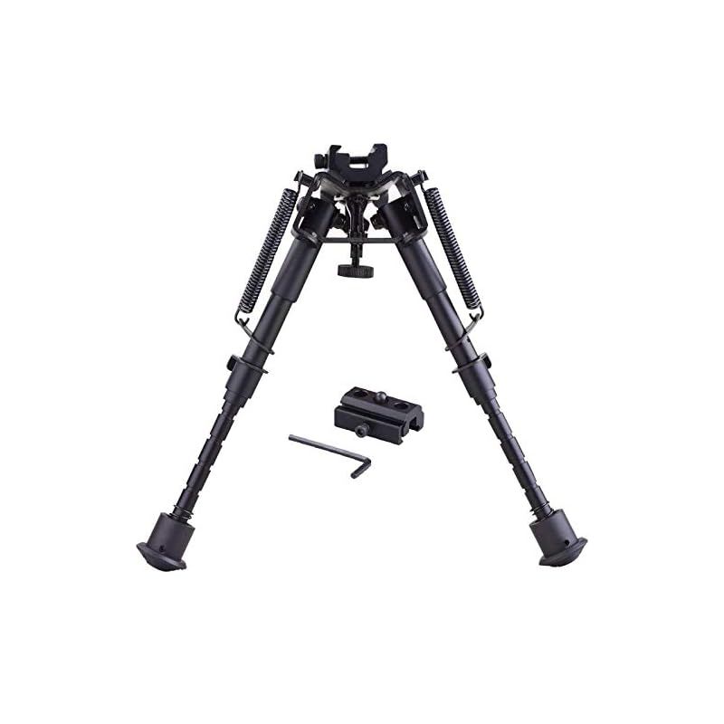 Takelablaze タクティカルバイポッド 20mmレール対応 6-9 インチ伸縮 ５段階に QD Bipod 折りたたみ ドレールマウント付き