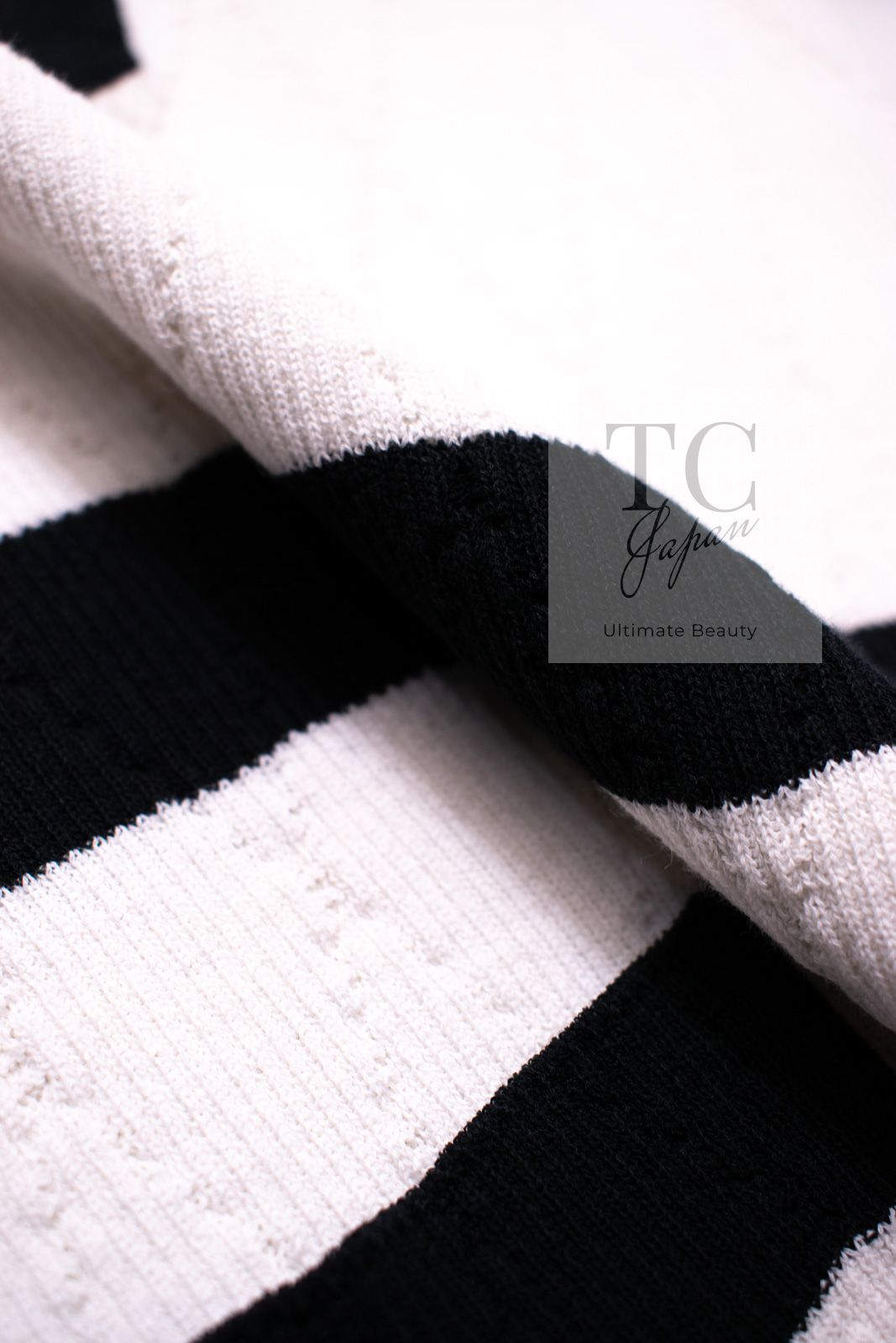 シャネル ポロシャツ トップス CHANEL ホワイト ブラック コットン