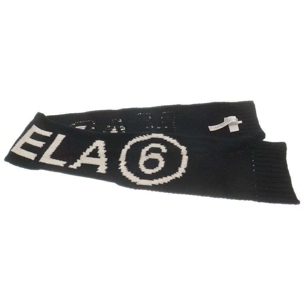MM6　Maison Margiela　ビッグロゴ　マフラー MM6 Maison Margiela logo-print wool-blend Scarf | Black