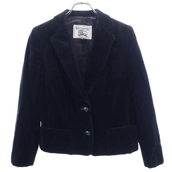 BURBERRY バーバリー ベロア テーラードジャケット AB5 BURBERRY - バーバリー ジャケット ブレザー 襟ベロア チェック