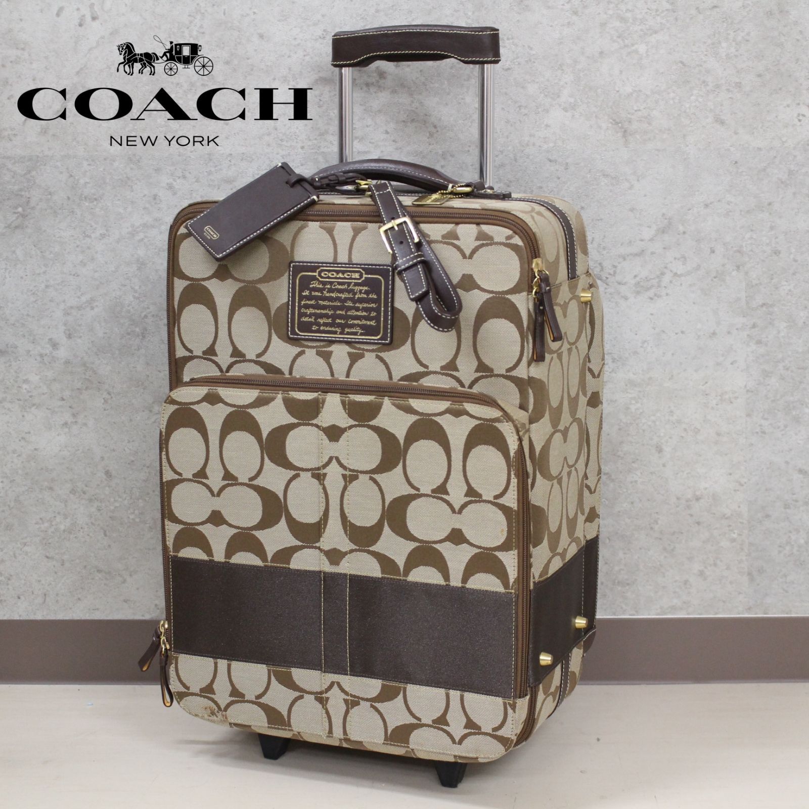 COACH コーチ F77020 シグネチャー キャリーケース 2輪 【KY/11.1/S COACH コーチ F77020 シグネチャー キャリーケース 2輪 【KY/11.1/S