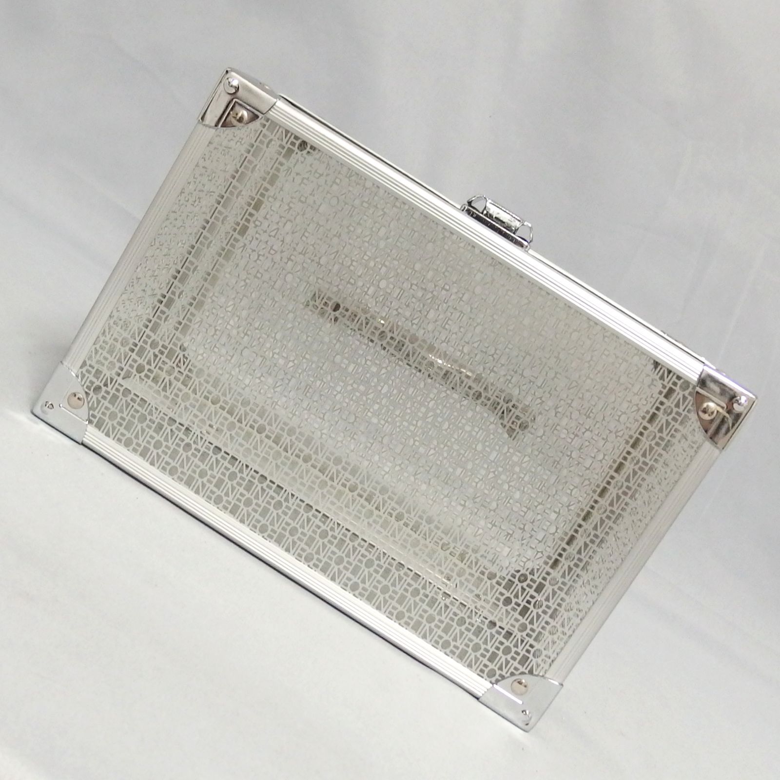 美品☆CELINE PARFUMS 総ロゴ クリア バニティ ボックス メイク 