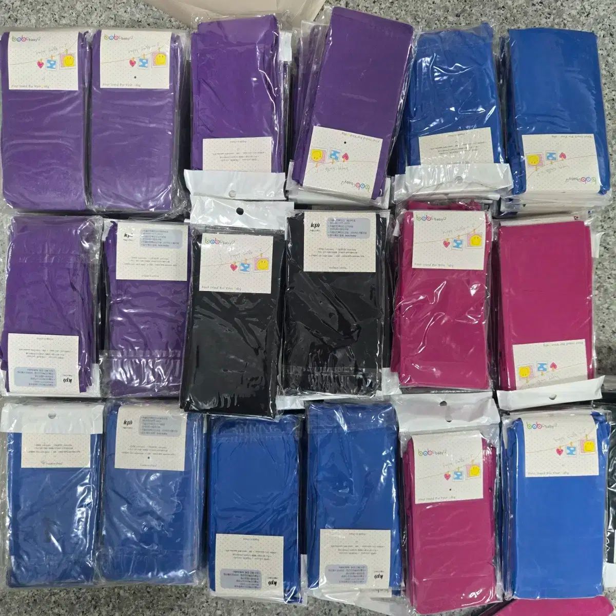 パンスト 190 ブラック パープル ピンク ブルー