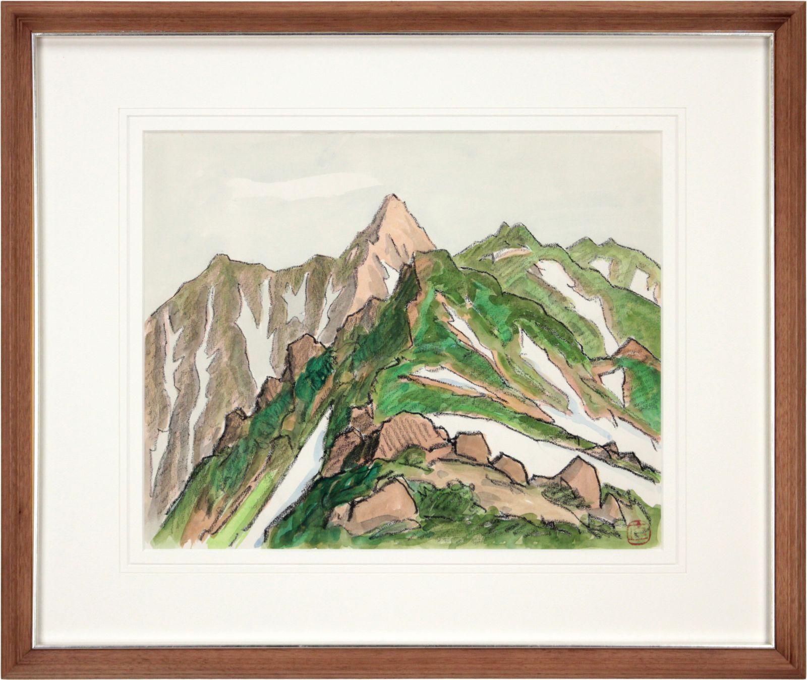 坂本直行 「山岳風景」 水彩画 絵画 - メルカリ